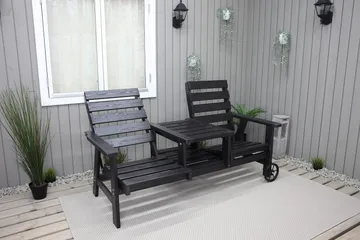 KIngdom Utebänk 177 cm - Svart - Utemöbler & utemiljö - Utesoffa - Trädgårdsbänk & utebänk