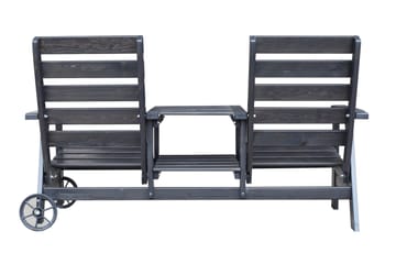 KIngdom Utebänk 177 cm - Svart - Utemöbler & utemiljö - Utesoffa - Trädgårdsbänk & utebänk