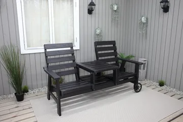 KIngdom Utebänk 177 cm - Svart - Utemöbler & utemiljö - Utesoffa - Trädgårdsbänk & utebänk