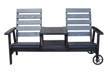 KIngdom Utebänk 177 cm - Svart - Utemöbler & utemiljö - Utesoffa - Trädgårdsbänk & utebänk