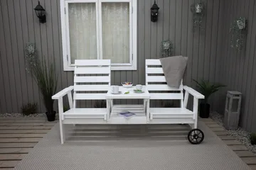 KIngdom Utebänk 177 cm - Vit - Utemöbler & utemiljö - Utesoffa - Trädgårdsbänk & utebänk