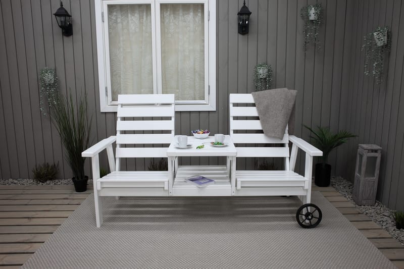 KIngdom Utebänk 177 cm - Vit - Utemöbler & utemiljö - Utesoffa - Trädgårdsbänk & utebänk