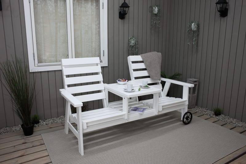 KIngdom Utebänk 177 cm - Vit - Utemöbler & utemiljö - Utesoffa - Trädgårdsbänk & utebänk