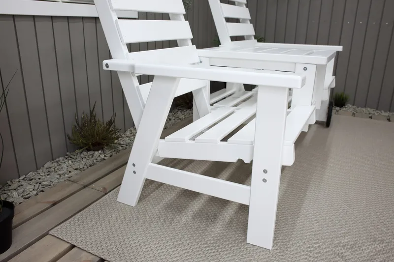 KIngdom Utebänk 177 cm - Vit - Utemöbler & utemiljö - Utesoffa - Trädgårdsbänk & utebänk