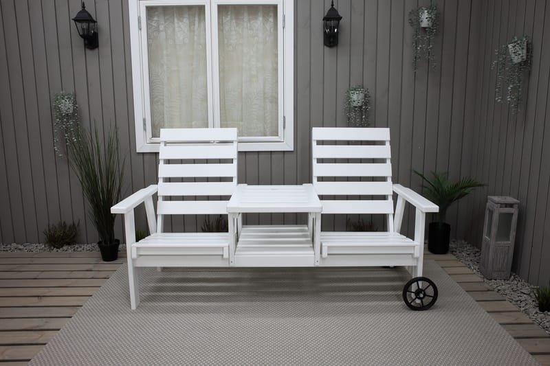 KIngdom Utebänk 177 cm - Vit - Utemöbler & utemiljö - Utesoffa - Trädgårdsbänk & utebänk