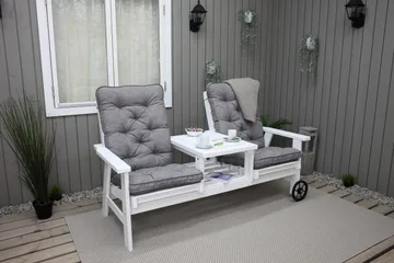 KIngdom Utebänk 177 cm - Vit - Utemöbler & utemiljö - Utesoffa - Trädgårdsbänk & utebänk