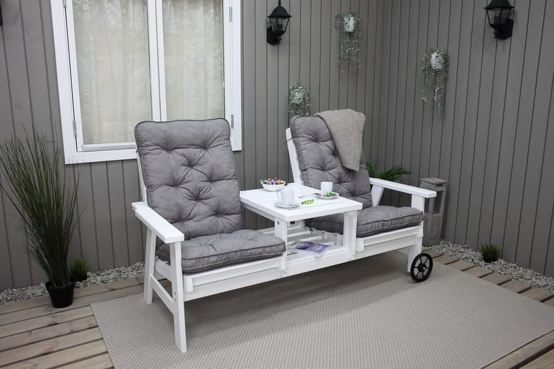 KIngdom Utebänk 177 cm - Vit - Utemöbler & utemiljö - Utesoffa - Trädgårdsbänk & utebänk