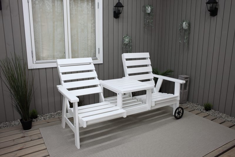 KIngdom Utebänk 177 cm - Vit - Utemöbler & utemiljö - Utesoffa - Trädgårdsbänk & utebänk