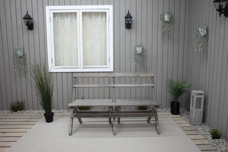 Larios Utebänk 130 cm - Grå - Utemöbler & utemiljö - Utesoffa - Trädgårdsbänk & utebänk