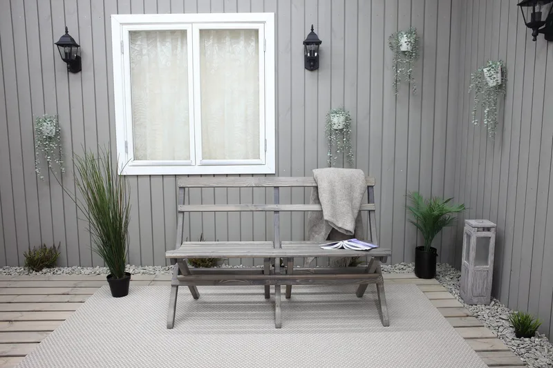Larios Utebänk 130 cm - Grå - Utemöbler & utemiljö - Utesoffa - Trädgårdsbänk & utebänk