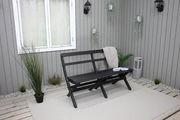Larios Utebänk 130 cm - Svart - Utemöbler & utemiljö - Utesoffa - Trädgårdsbänk & utebänk