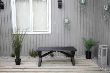 Lietinna Utebänk 100 cm - Svart - Utemöbler & utemiljö - Utesoffa - Trädgårdsbänk & utebänk