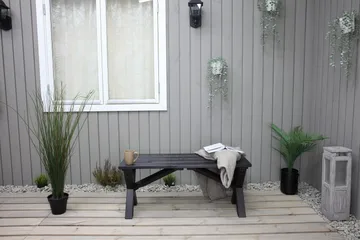 Lietinna Utebänk 100 cm - Svart - Utemöbler & utemiljö - Utesoffa - Trädgårdsbänk & utebänk