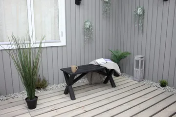 Lietinna Utebänk 100 cm - Svart - Utemöbler & utemiljö - Utesoffa - Trädgårdsbänk & utebänk