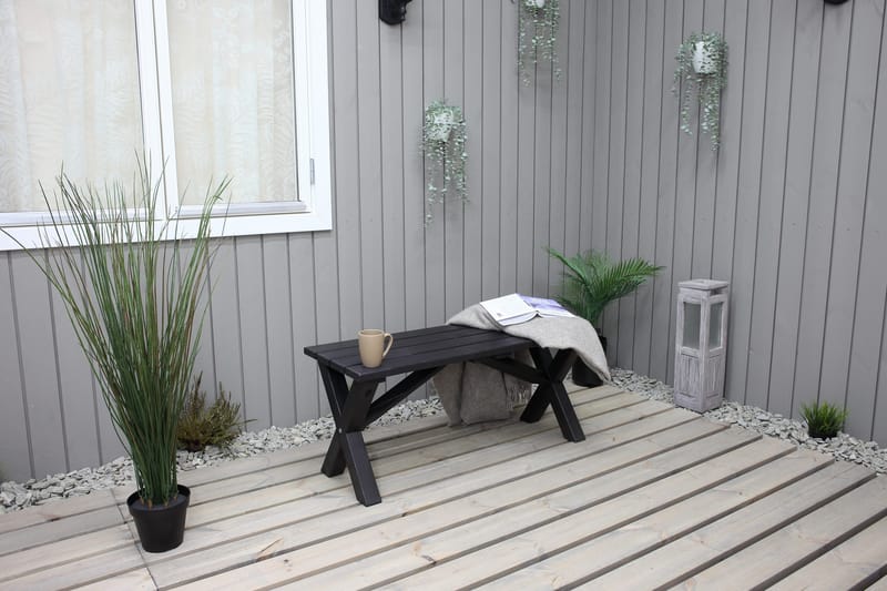 Lietinna Utebänk 100 cm - Svart - Utemöbler & utemiljö - Utesoffa - Trädgårdsbänk & utebänk
