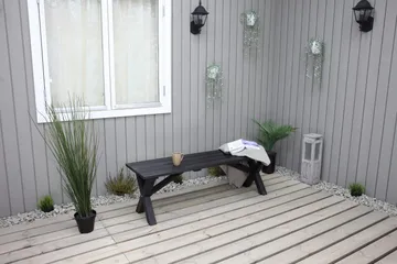 Lietinna Utebänk 140 cm - Svart - Utemöbler & utemiljö - Utesoffa - Trädgårdsbänk & utebänk