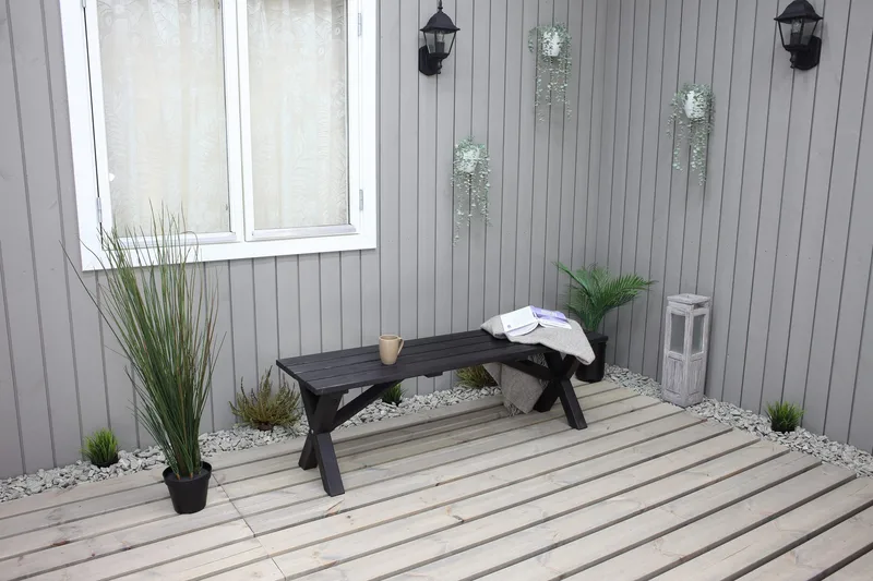 Lietinna Utebänk 140 cm - Svart - Utemöbler & utemiljö - Utesoffa - Trädgårdsbänk & utebänk