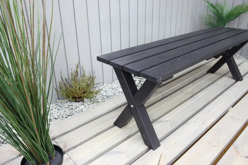 Lietinna Utebänk 140 cm - Svart - Utemöbler & utemiljö - Utesoffa - Trädgårdsbänk & utebänk