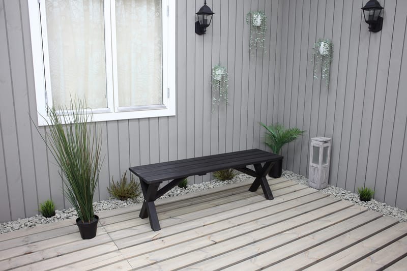 Lietinna Utebänk 140 cm - Svart - Utemöbler & utemiljö - Utesoffa - Trädgårdsbänk & utebänk