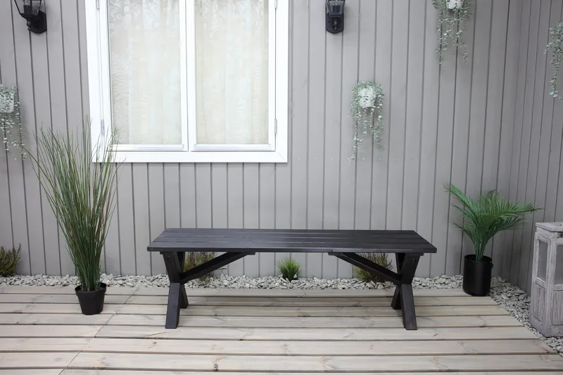 Lietinna Utebänk 140 cm - Svart - Utemöbler & utemiljö - Utesoffa - Trädgårdsbänk & utebänk