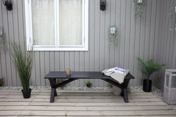 Lietinna Utebänk 140 cm - Svart - Utemöbler & utemiljö - Utesoffa - Trädgårdsbänk & utebänk