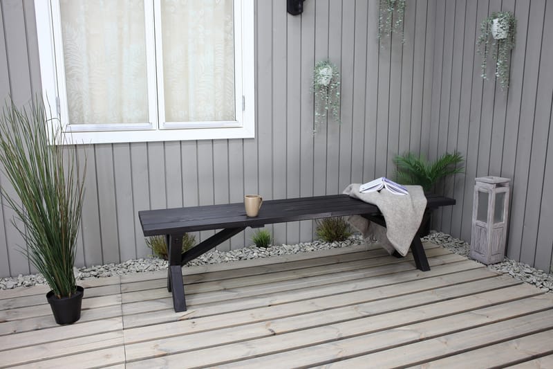 Lietinna Utebänk 180 cm - Svart - Utemöbler & utemiljö - Utesoffa - Trädgårdsbänk & utebänk