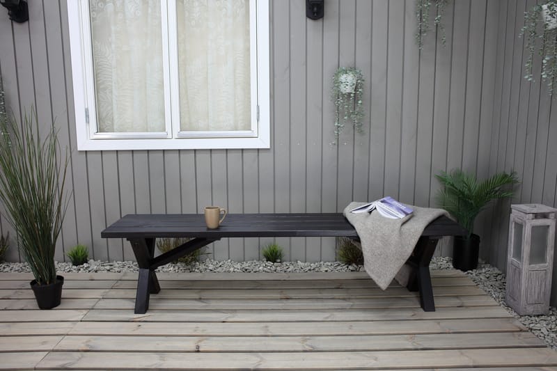 Lietinna Utebänk 180 cm - Svart - Utemöbler & utemiljö - Utesoffa - Trädgårdsbänk & utebänk