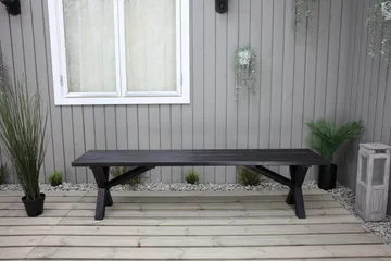 Lietinna Utebänk 180 cm - Svart - Utemöbler & utemiljö - Utesoffa - Trädgårdsbänk & utebänk