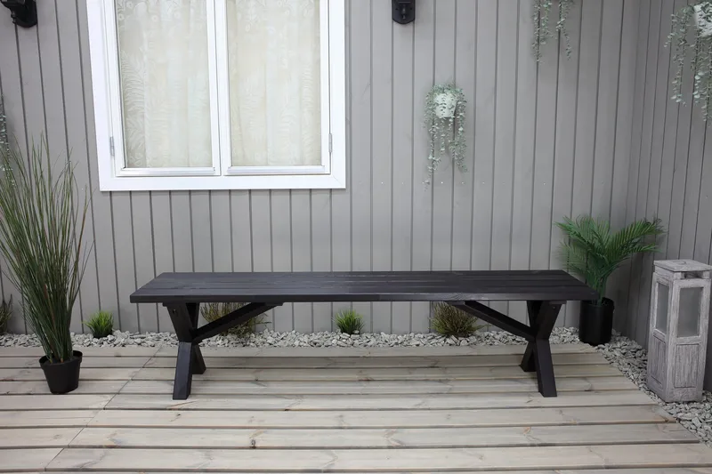 Lietinna Utebänk 180 cm - Svart - Utemöbler & utemiljö - Utesoffa - Trädgårdsbänk & utebänk