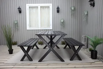 Lietinna Utebänk 180 cm - Svart - Utemöbler & utemiljö - Utesoffa - Trädgårdsbänk & utebänk