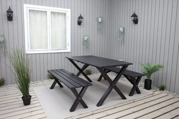 Lietinna Utebänk 180 cm - Svart - Utemöbler & utemiljö - Utesoffa - Trädgårdsbänk & utebänk