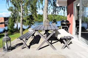 Matgrupp Utomhus Scottsdale Fasta 190 + 6 Kungshamn Stol Shabby Chic - KWA - Utemöbler & utemiljö - Utegrupp - Matgrupp utomhus