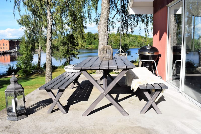 Matgrupp Utomhus Scottsdale Fasta 190 + 6 Kungshamn Stol Shabby Chic - KWA - Utemöbler & utemiljö - Utegrupp - Matgrupp utomhus