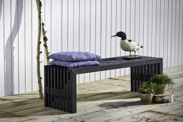 PLUS Rustik trallBänk Utomhus Design 138x49x45cm - Svart - Utemöbler & utemiljö - Utesoffa - Trädgårdsbänk & utebänk
