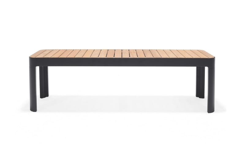 Portals Utebänk 143 cm, Svart/Trä