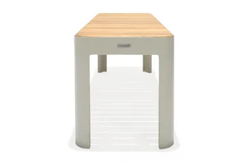 Portals Utebänk 143 cm - Vit/trä - Utem öbler & utemiljö - Utesoffa - Trädgårdsbänk & utebänk