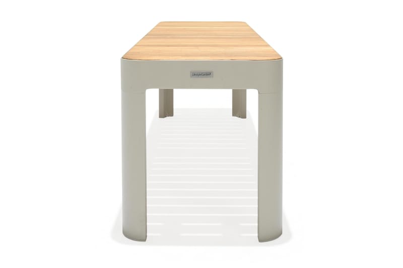 Portals Utebänk 143 cm - Vit/trä - Utemöbler & utemiljö - Utesoffa - Trädgårdsbänk & utebänk