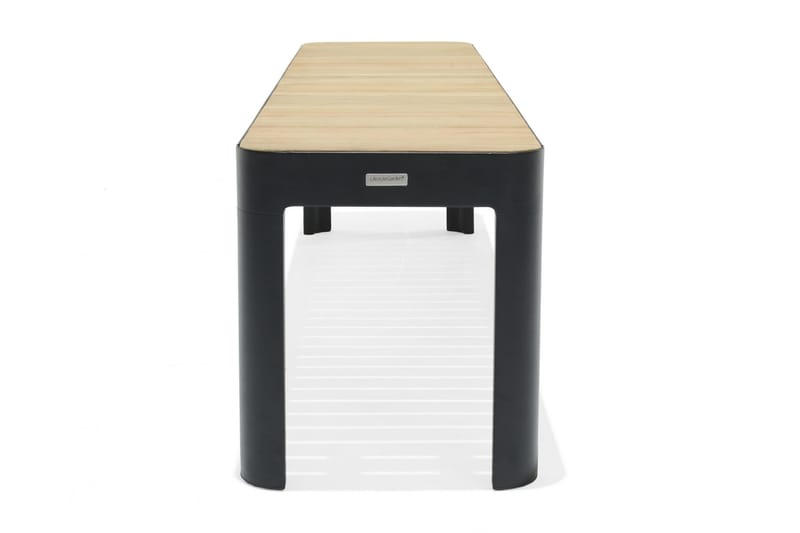 Portals Utebänk 182 cm - Svart/Trä - Utemöbler & utemiljö - Utesoffa - Trädgårdsbänk & utebänk