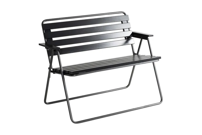 Retro 322 2-sits Bänk Utomhus Svart/Grå, Varax