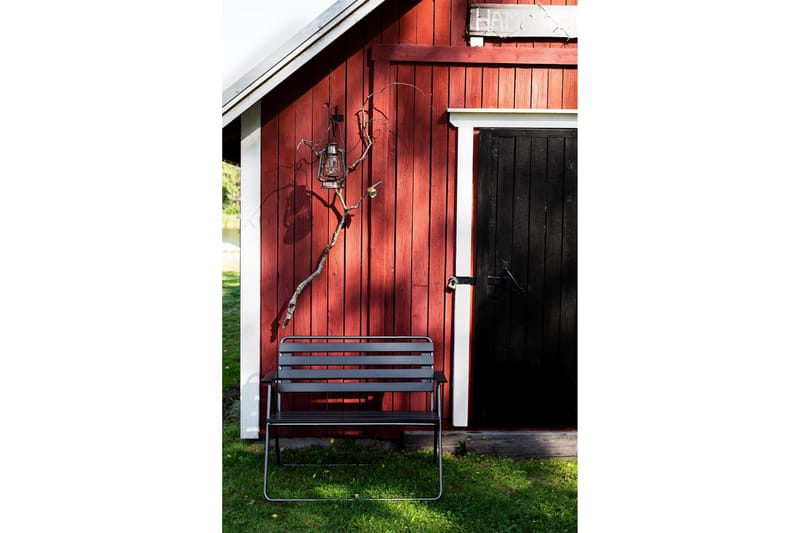 Retro 322 2-sits Bänk Utomhus Svart/Grå - Varax - Utemöbler & utemiljö - Utesoffa - Trädgårdsbänk & utebänk