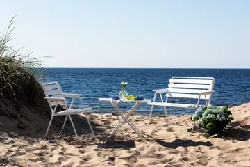 Retro 322 2-sits Bänk Utomhus Vit - Varax - Utemöbler & utemiljö - Utesoffa - Trädgårdsbänk & utebänk