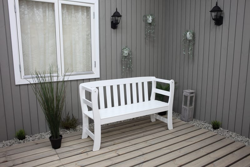 Rosenberg Utesoffa - Vit - Utemöbler & utemiljö - Utesoffa - Trädgårdsbänk & utebänk