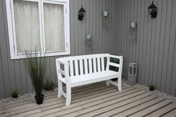 Rosenberg Utesoffa - Vit - Utemöbler & utemiljö - Utesoffa - Trädgårdsbänk & utebänk