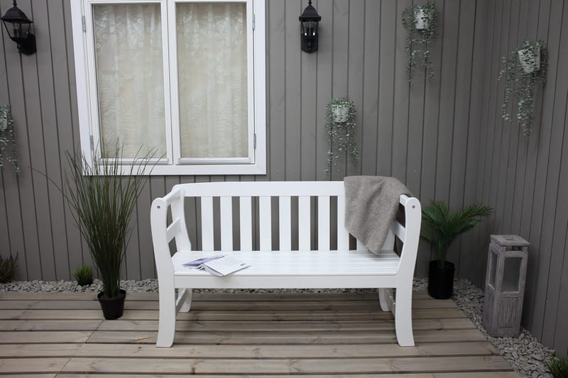 Rosenberg Utesoffa - Vit - Utemöbler & utemiljö - Utesoffa - Trädgårdsbänk & utebänk