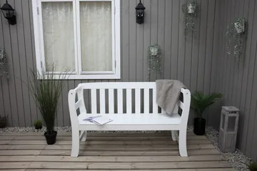 Rosenberg Utesoffa - Vit - Utemöbler & utemiljö - Utesoffa - Trädgårdsbänk & utebänk