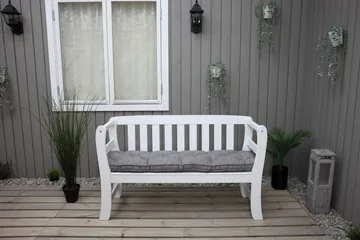 Rosenberg Utesoffa - Vit - Utemöbler & utemiljö - Utesoffa - Trädgårdsbänk & utebänk