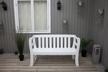 Rosenberg Utesoffa - Vit - Utemöbler & utemiljö - Utesoffa - Trädgårdsbänk & utebänk