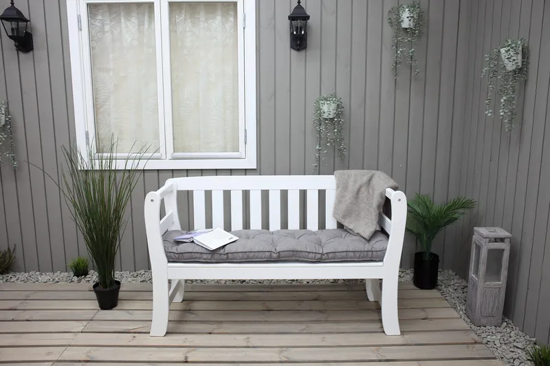 Rosenberg Utesoffa - Vit - Utemöbler & utemiljö - Utesoffa - Trädgårdsbänk & utebänk