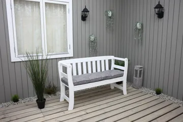 Rosenberg Utesoffa - Vit - Utemöbler & utemiljö - Utesoffa - Trädgårdsbänk & utebänk