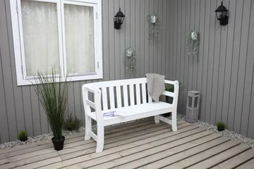 Rosenberg Utesoffa - Vit - Utemöbler & utemiljö - Utesoffa - Trädgårdsbänk & utebänk